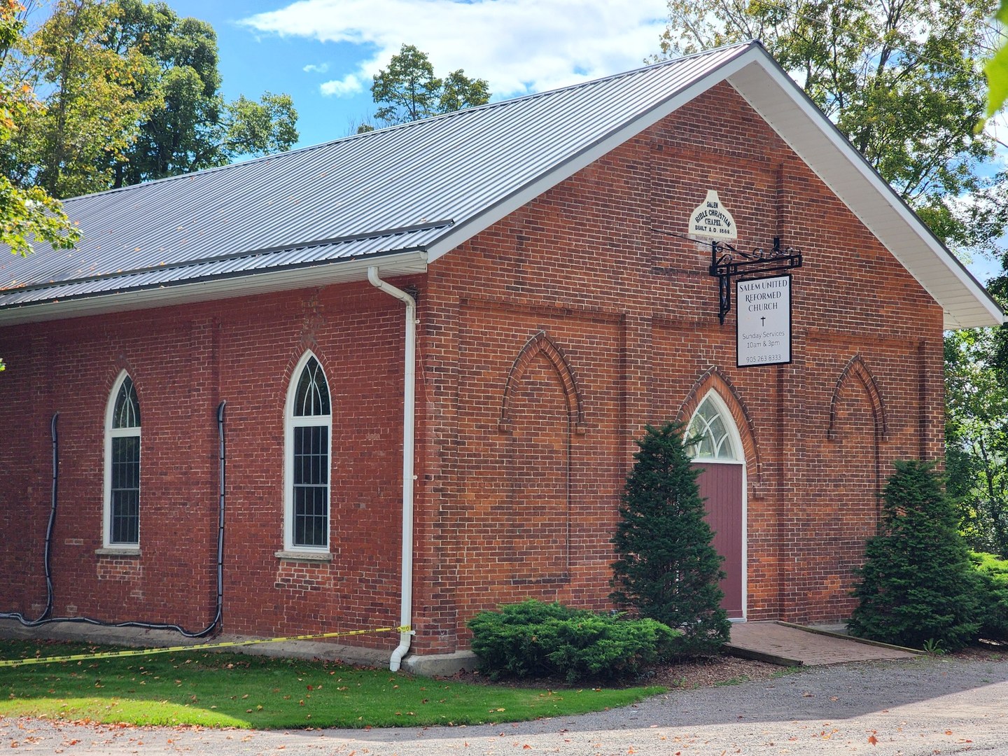 Exterior of Salem United Reformed Church in Bowmanville